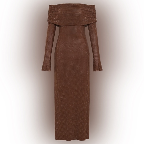 NWT Meshki Marcel Off Shoulder Diamante Maxi Dress - Picture 6 of 6